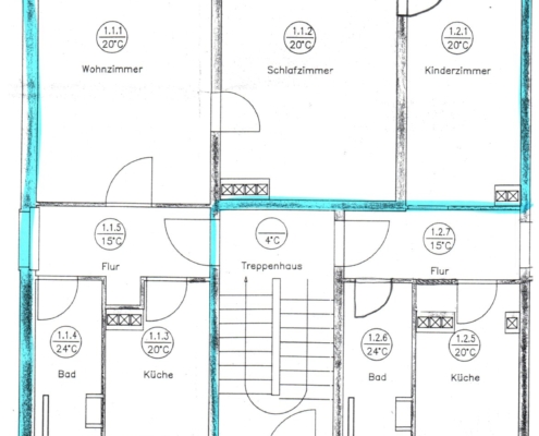 Grundriss Steinbüschelstraße 36 Wohnungen links