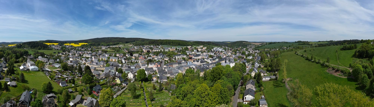 Blick auf die Stadt Ehrenfriedersdorf